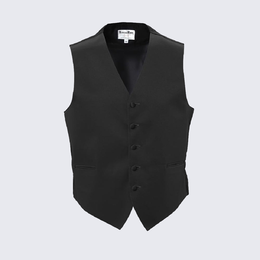 Slim Fit Tuxedo Package - Black Tuxedo Shawl Lapel Set with Shirt, Vest, and Cufflink Set- Wedding - Prom