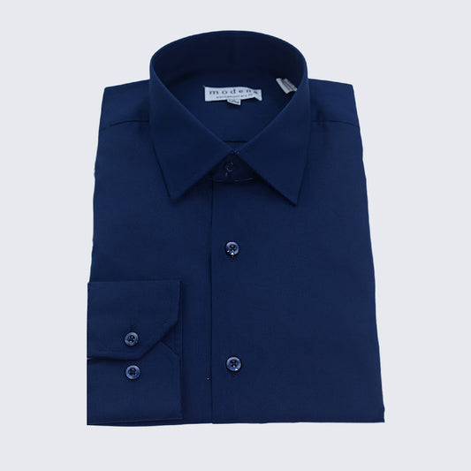 Men's Navy Contemporary Fit Dress Shirt