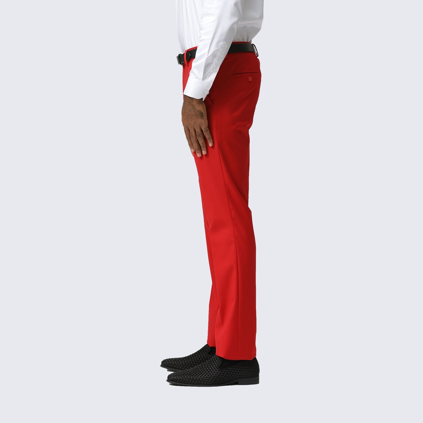 Mens Red Dress Pants Skinny Fit