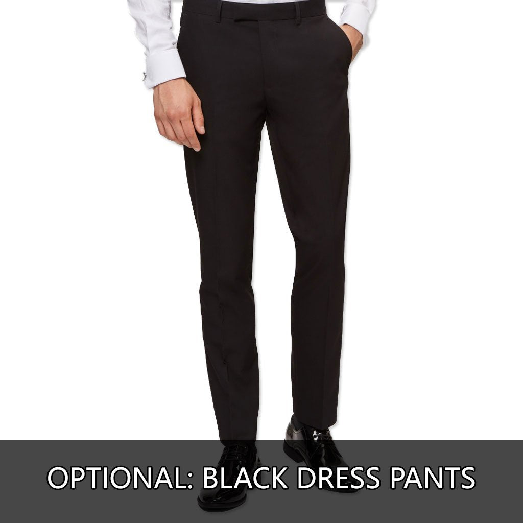 Men's Black Paisley Jacket with Shawl Lapel Slim Fit - Wedding - Prom