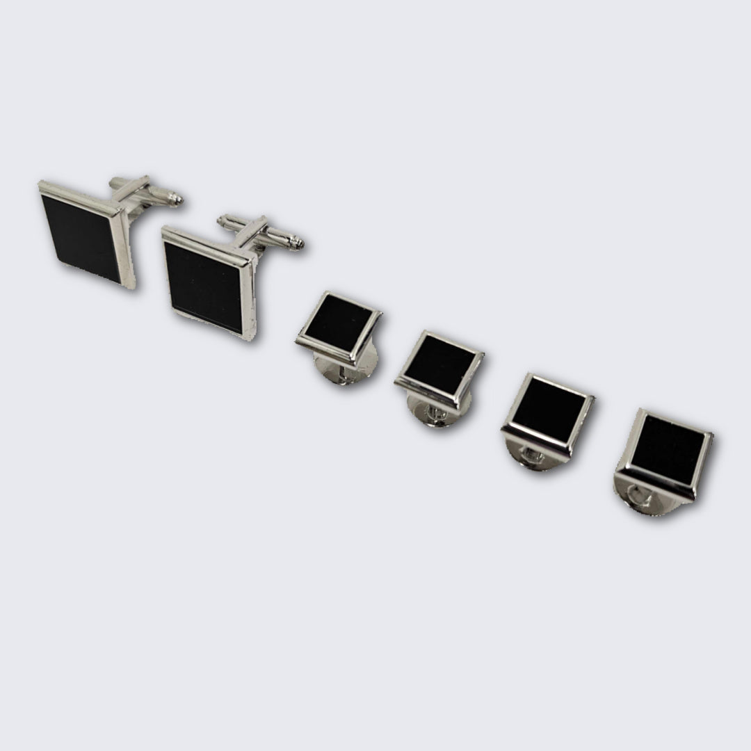 Onyx Silver Square Formal Set