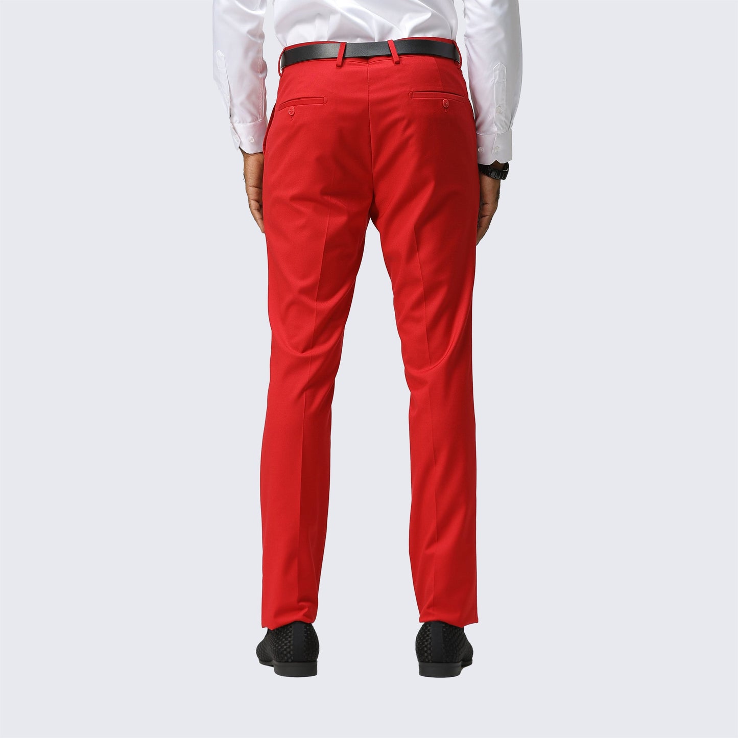 Mens Red Dress Pants Skinny Fit