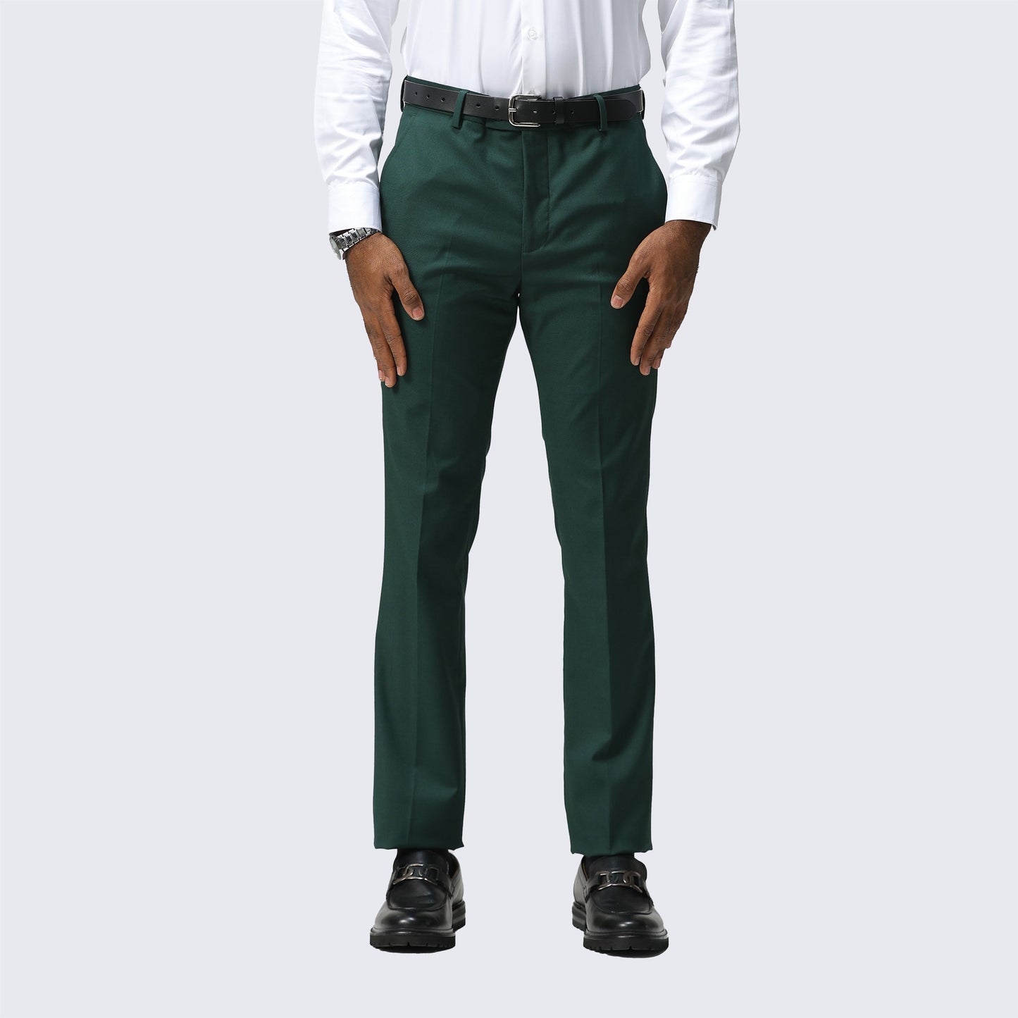 Mens Green Dress Pants Skinny Fit